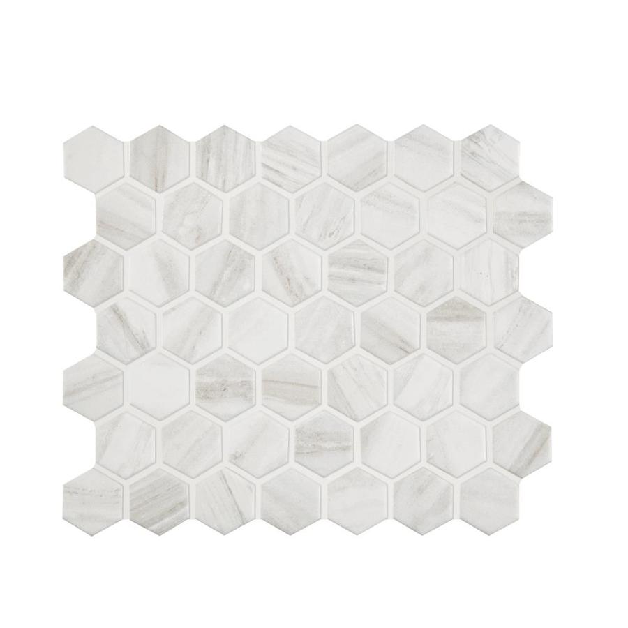 American Olean Newcastle Marble White 10in x 11in Matte Ceramic