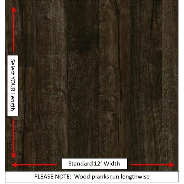 Armstrong Flooring Pickwick Landing II 12-ft W Cut-to-Length Dark Umber Wood Look Low-Gloss Finish Sheet Vinyl Armstrong Flooring Pickwick Landing II 12-ft W Cut-to-Length Dark Umber Wood Look Low-Gloss Finish Sheet Vinyl