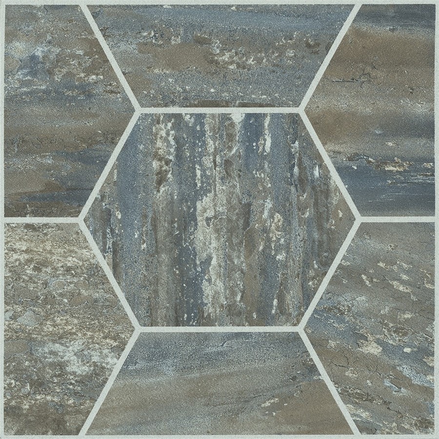 Terraza 1 Piece 12 In X 12 In Cooled Mocha Peel And Stick Vinyl Tile