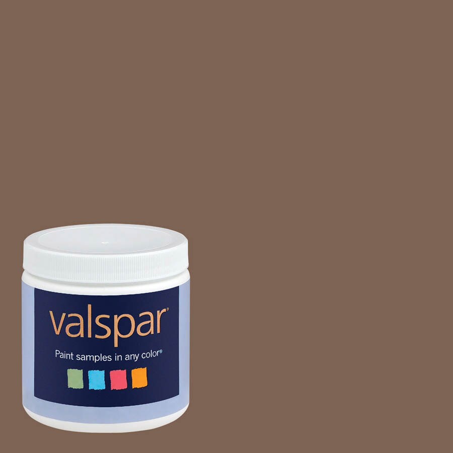 Valspar 8-oz Shutter Brown Interior Satin Paint Sample in the Paint ...