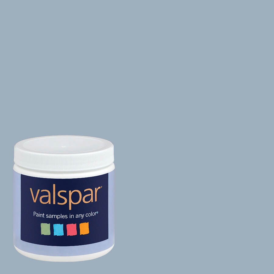 Valspar 8 Oz China Blue Interior Satin Paint Sample At Com