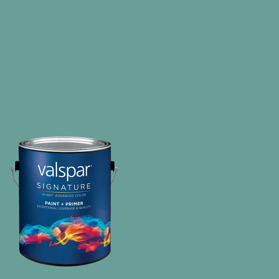 Creative Ideas for Color by Valspar CI17-PATINABLUE73424 Gallon Interior Satin Paint and Primer in One (Color: Patina Blue)