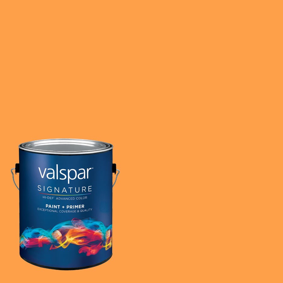 Creative Ideas For Color By Valspar Gallon Size Container Interior Creative Ideas For Color By Valspar Gallon Size Container Interior Satin Pre Tinted Orange Crush Latex Base Paint And Primer In One Actual Net Contents