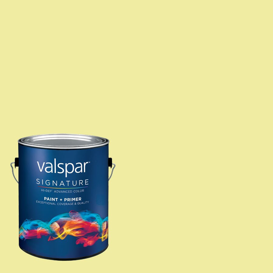 Creative Ideas for Color by Valspar CI168-LEMONGRAS86526 Gallon Interior Semi-Gloss Paint and Primer in One (Color: Lemongrass)