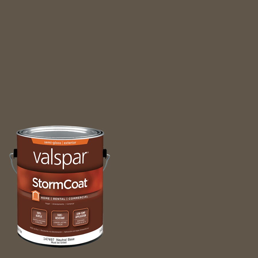 Valspar Stormcoat Harvest Brown Semi Gloss Acrylic Exterior Paint Valspar Stormcoat Harvest Brown Semi Gloss Acrylic Exterior Paint Actual Net Contents 116 Fl Oz