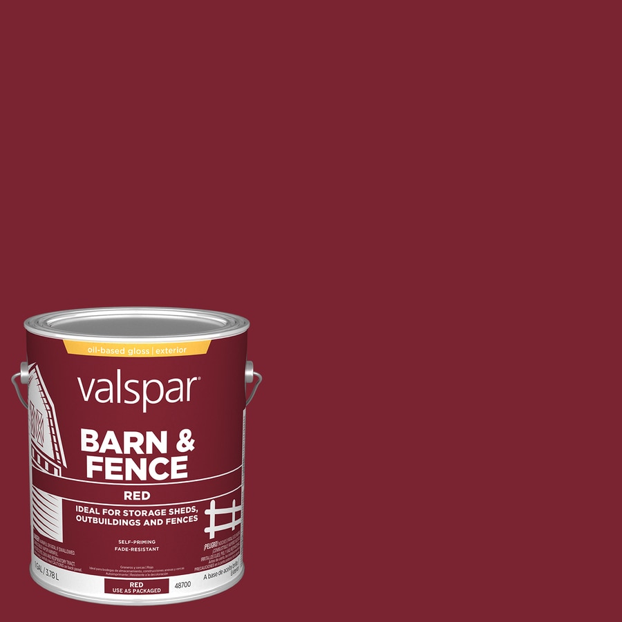 Valspar Barn & Fence Gloss Red Oilbased Exterior Paint (Actual Net