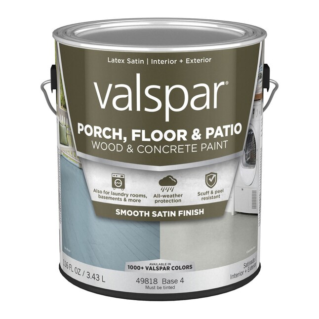 Valspar Tintable Satin Exterior Porch And Floor Paint 1 Gallon At Com - Valspar Floor Paint Color Chart