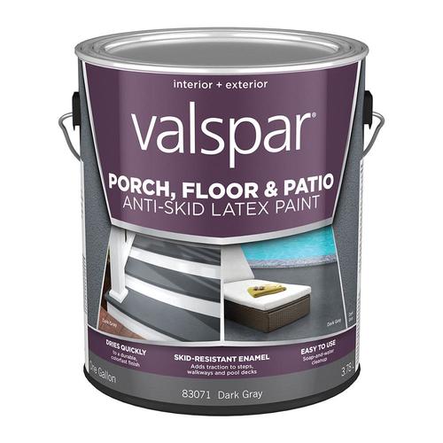 Valspar Dark Gray Satin Latex Anti-Skid Porch and Floor Paint (Actual ...