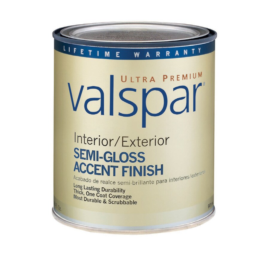 Valspar Ultra Premium 1-Quart Interior/Exterior Semi-Gloss Tintable ...