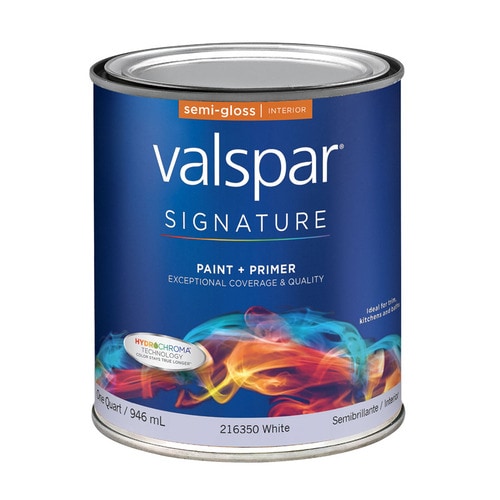 Valspar SemiGloss Signature White Interior Paint (1Quart) in the