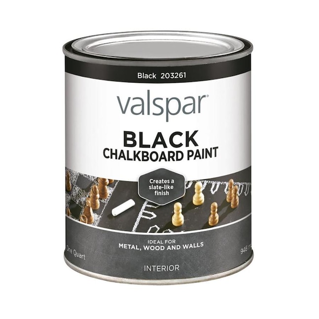 Valspar Black Latex Chalkboard Paint (1-quart) at