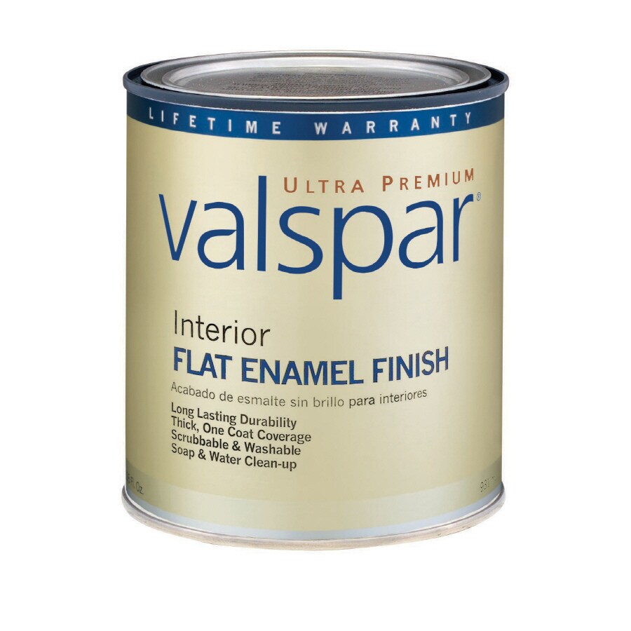 Valspar Ultra Premium 1-Quart Interior Flat Enamel Tintable Latex-Base ...