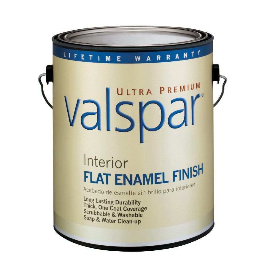 Valspar Ultra Premium 1-Gallon Interior Flat Enamel Ultra White Latex ...