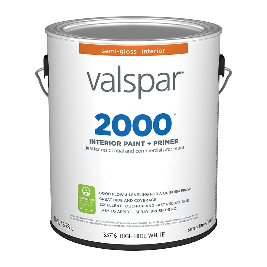 Valspar 2000 Semi Gloss High Hide White Interior Paint Actual Net