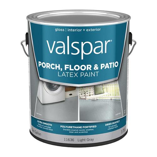Valspar Light Gray Gloss Latex Porch and Floor Paint (Actual Net