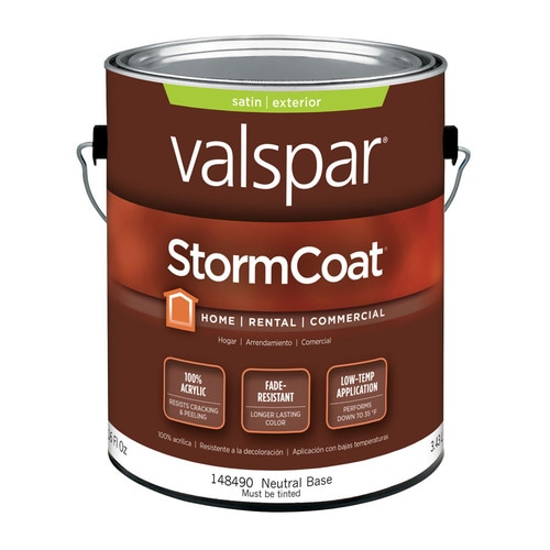 Valspar Satin Storm Coat White Exterior Tintable Paint (1 ...