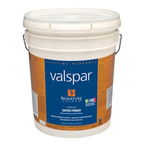 Valspar Signature Colors 5Gallon Interior Satin Base 2 LatexBase