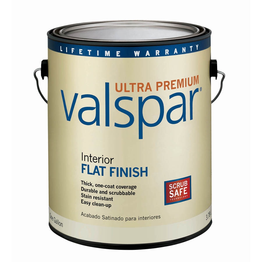 Valspar Ultra Premium 1-Gallon Interior Flat Black Latex-Base Paint In ...