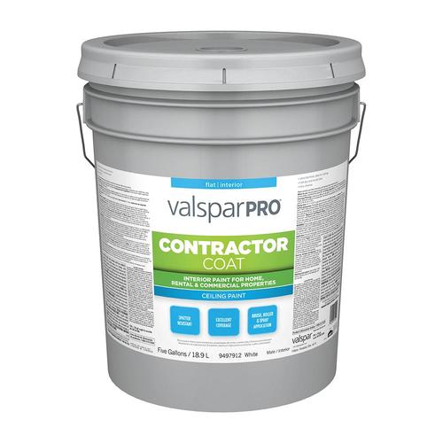 Valspar Pro Contractor Coat Flat Ceiling White Latex Paint Actual