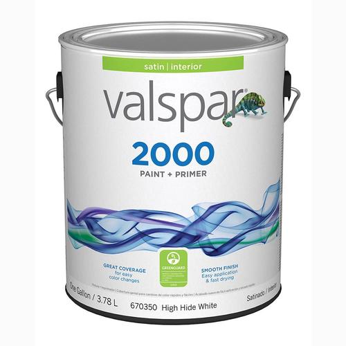 Valspar 2000 Satin High Hide White Interior Paint (1Gallon) in the