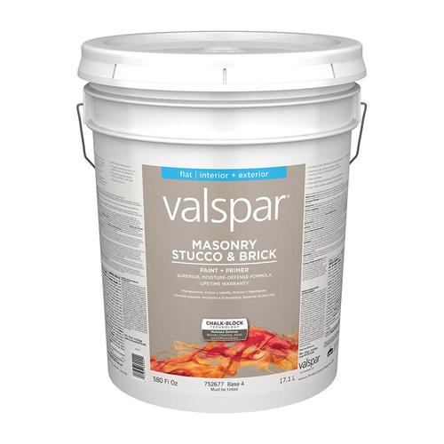 Valspar Masonry Stucco Brick Base 4 Flat Interior Exterior Tintable   042397609442xl 