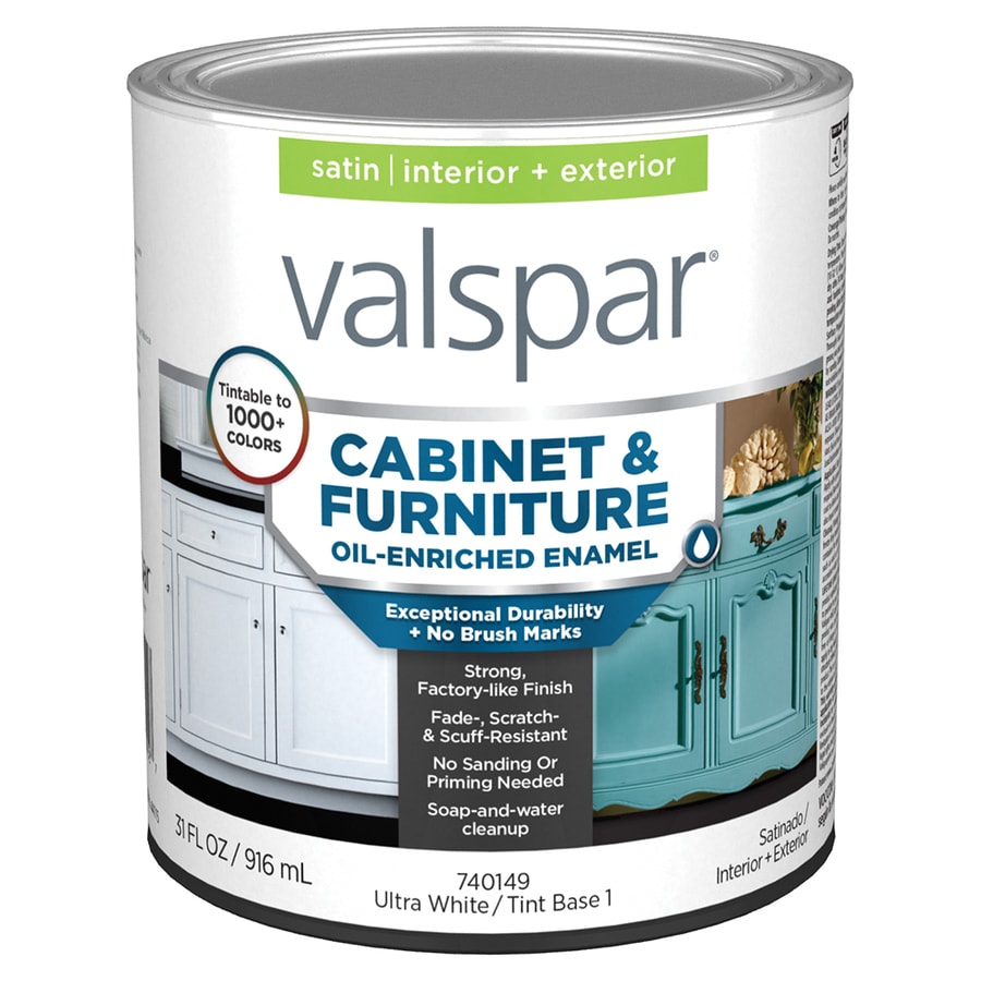 Valspar Furniture Base 1 Satin Tintable Paint Actual Net Contents