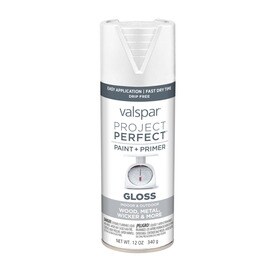 Valspar Project Perfect White Fade Resistant Enamel Spray Paint (Actual Net Contents: 12-oz)