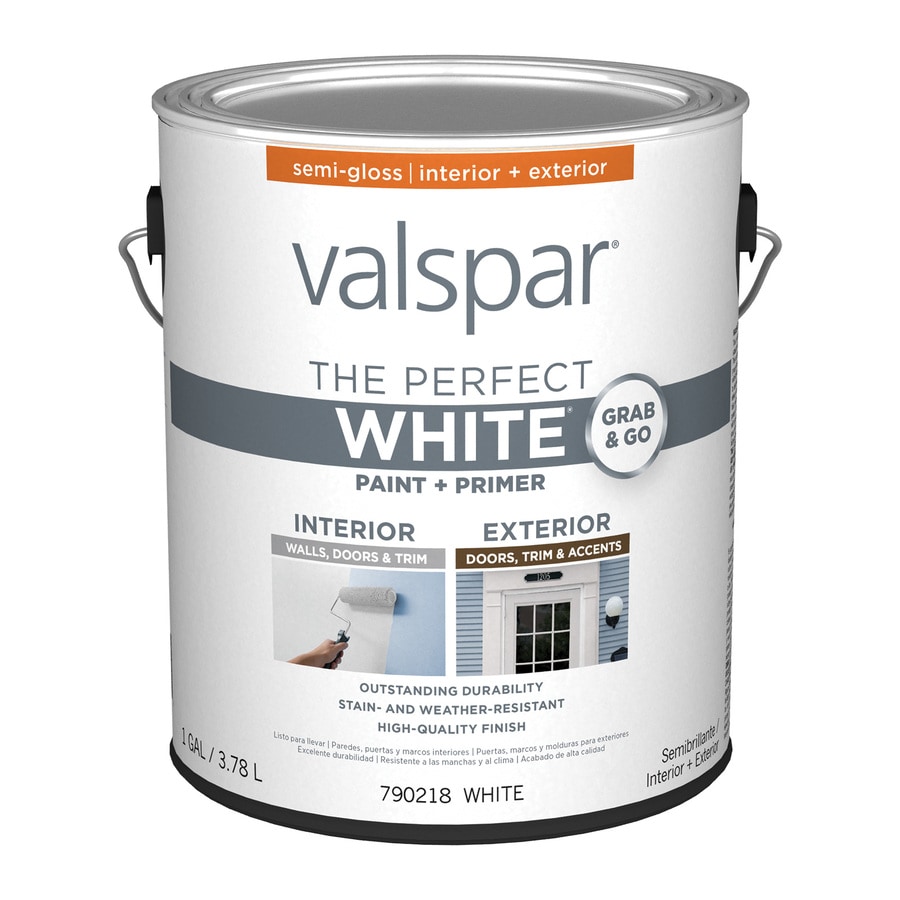 Valspar Semi-gloss Perfect White Latex Paint (Actual Net Contents: 128