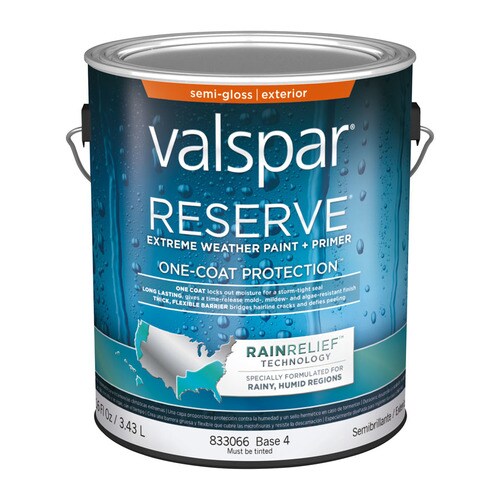 Valspar Reserve Rain Relief Semi-Gloss Latex Exterior Paint (Actual Net ...