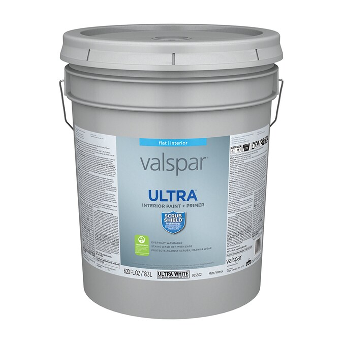 Valspar Ultra Ultra White Flat Tintable Interior Paint (5