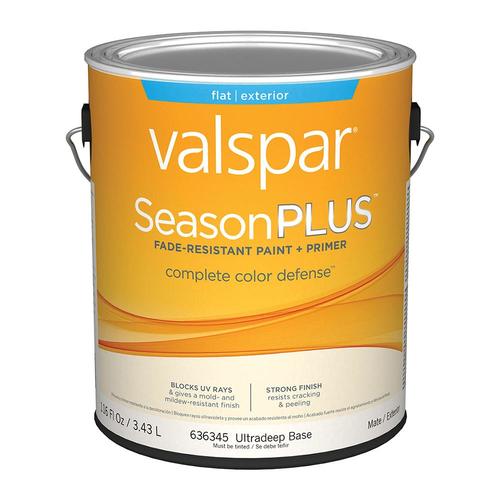 Valspar Seasonplus Flat Exterior Tintable Paint (1-gallon) In The 