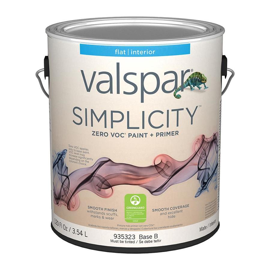 Valspar Simplicity Flat Base B Latex Paint (Actual Net Contents: 120-fl ...