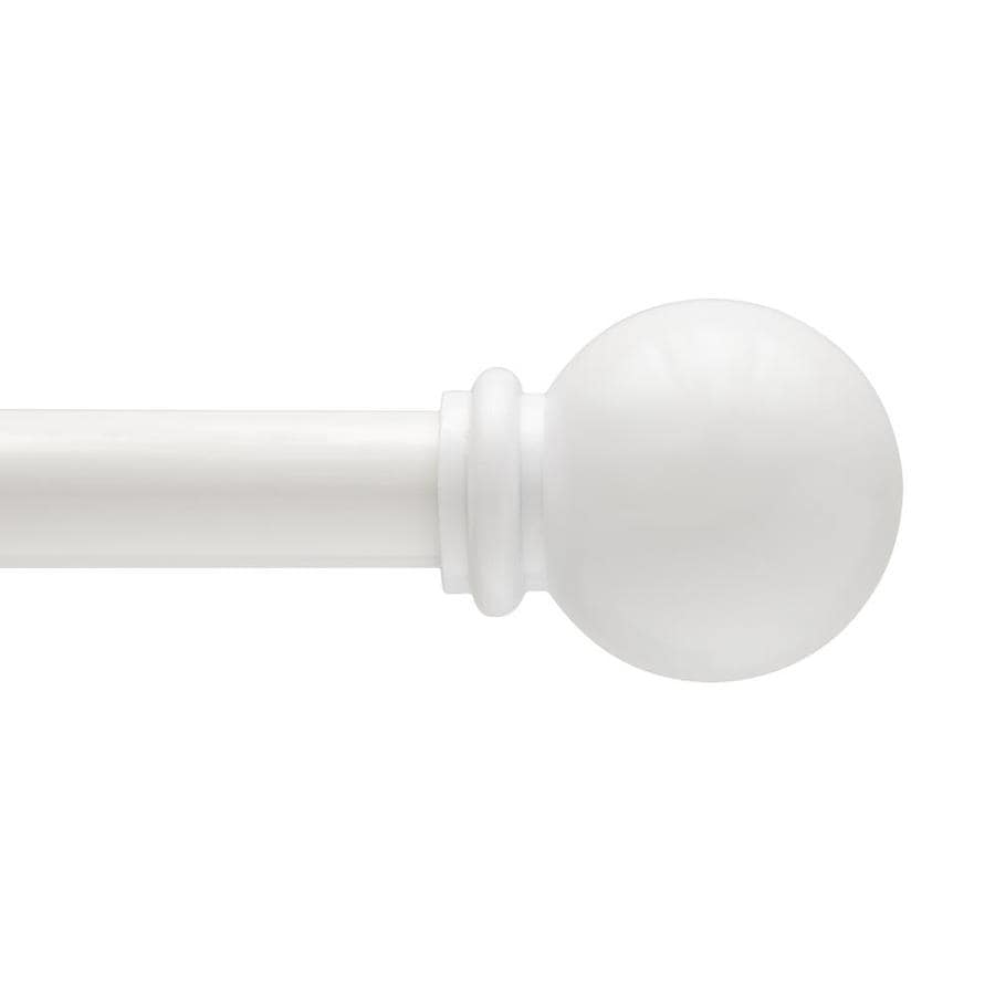 Single curtain rod White Curtain Rods at