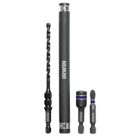IRWIN 4-Piece x Hex Hammer Drill Masonry Drill Bit for Wood, Concrete