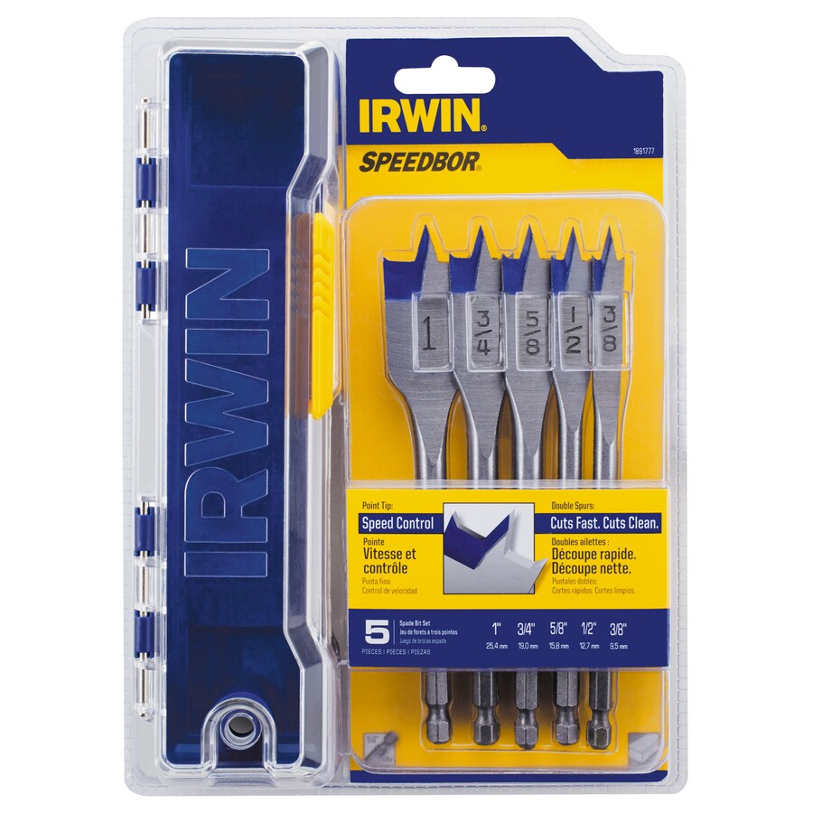 IRWIN Speedbor 5-Piece Spade Bit Set in the Woodboring Drill Bits ...