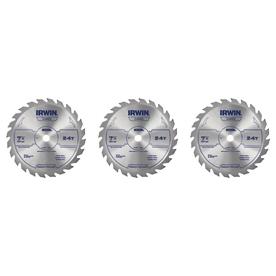 IRWIN Classic 3-Pack 7-1/4-in 24-Tooth High-Speed Steel Circular Saw Blade Set