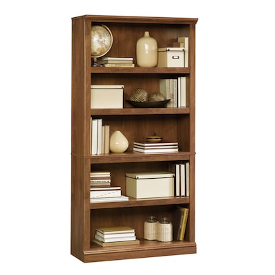 Sauder Oiled Oak 5 Shelf Bookcase At Lowes Com