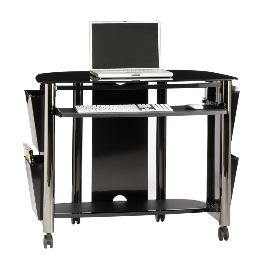 Sauder Chroma Black Chrome Gl Computer Desk At Lowes Sauder Chroma Black Chrome Gl Computer Desk