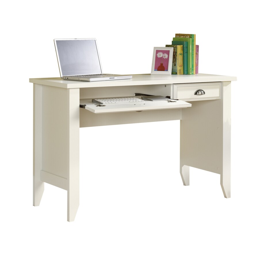 Sauder Shoal Creek Transitional Soft White Computer Desk At Lowes Com