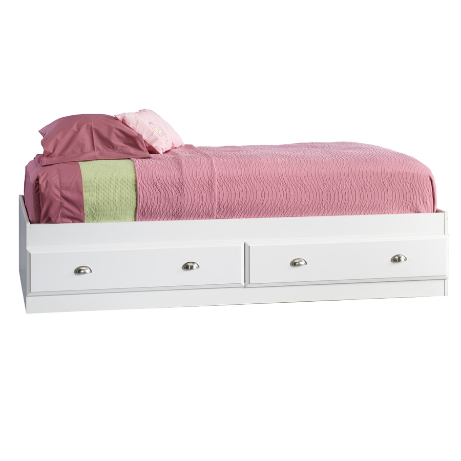 Shop Sauder Shoal Creek Soft White Twin Bed Frame with ...