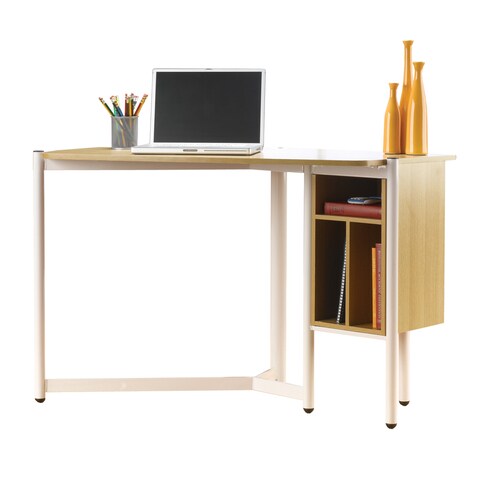 Sauder Chatter Rice White Oak Laptop Desk At Lowes Com