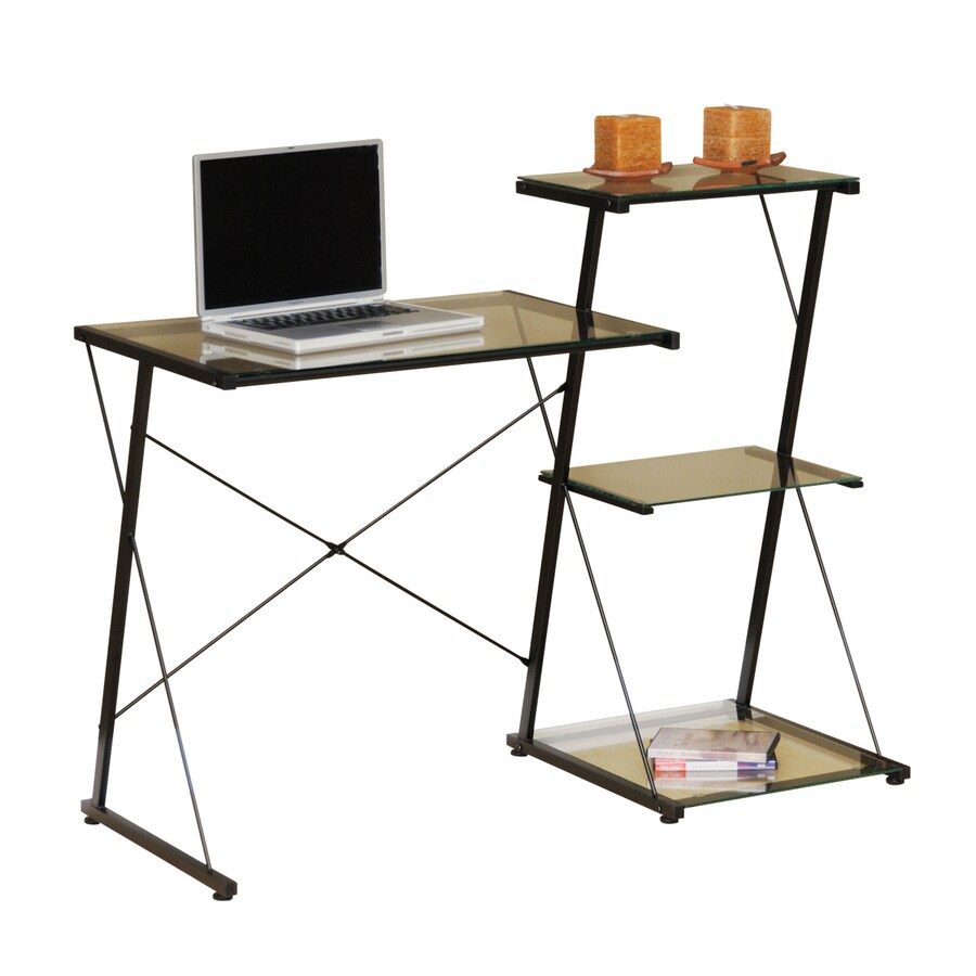 Sauder Beginnings Black Glass Laptop Desk At Com Sauder Beginnings Black Glass Laptop Desk