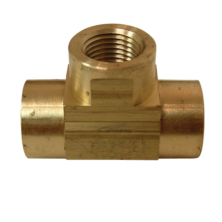 Watts 1/8in dia Tee Brass Pipe Fitting in the Brass Fittings