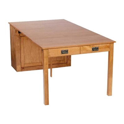 Stakmore Oak Wood Extending Dining Table With Oak Wood Base At