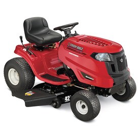Gas Riding Lawn Mowers At Lowes Troy Bilt Bronco Ca 17 Hp Automatic 42 In Riding Lawn Mower With