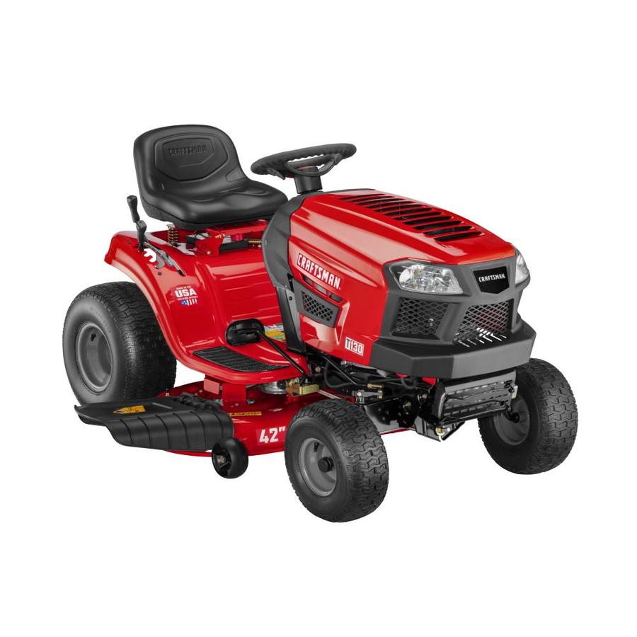 CRAFTSMAN T130 18.5HP Automatic 42in Riding Lawn Mower with Mulching