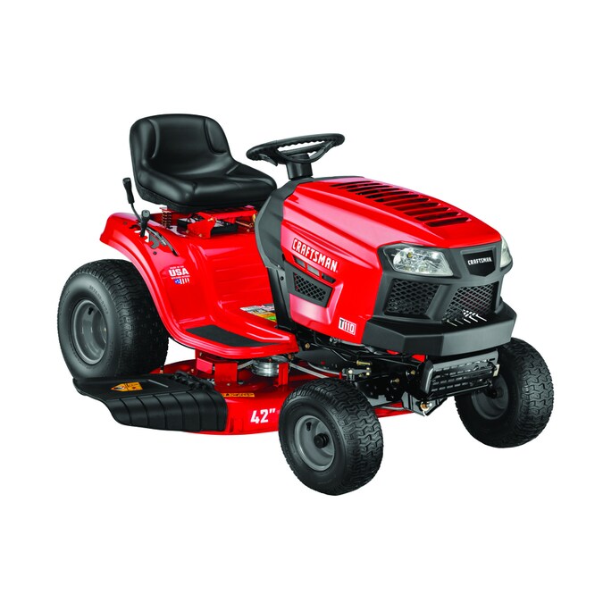 CRAFTSMAN T110 17.5-HP Manual/Gear 42-in Riding Lawn Mower with Mulching Capability (Kit Sold Separately)