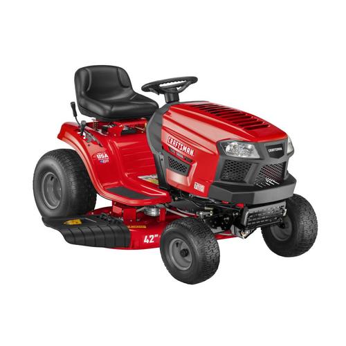 CRAFTSMAN T110 17.5-HP Manual/Gear 42-in Riding Lawn Mower with Mulching Capability (Kit Sold Separately) at Lowes.com