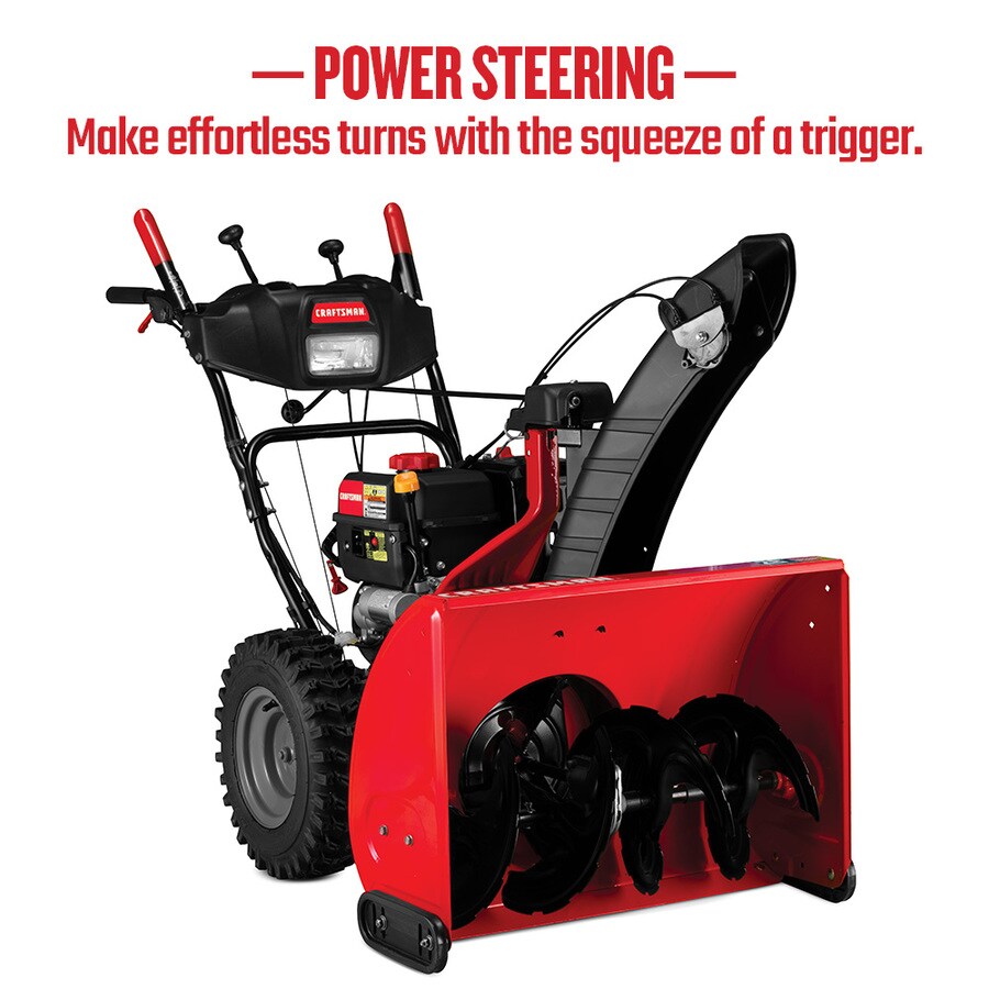 Craftsman Sb615 Quiet Engine 26 In 208 Cc Two Stage Self Propelled Gas Snow Blower With Push Button Electric Start In The Gas Snow Blowers Department At Lowes Com