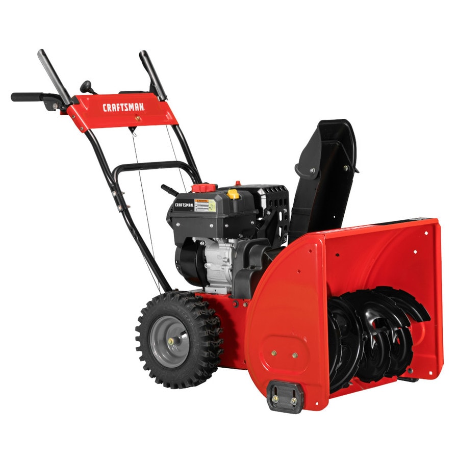 Craftsman Sb400 24 In 179 Cc Two Stage Self Propelled Gas Snow Blower With Pull Start In The Gas Snow Blowers Department At Lowes Com